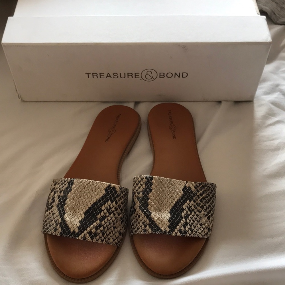 Treasure & Bond Faux Snake Sandals